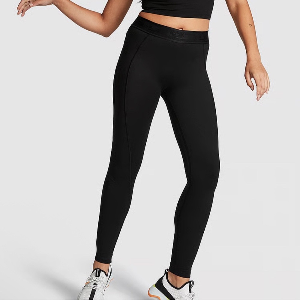 Victoria's Secret Pink Active Leggings Black, Size Medium